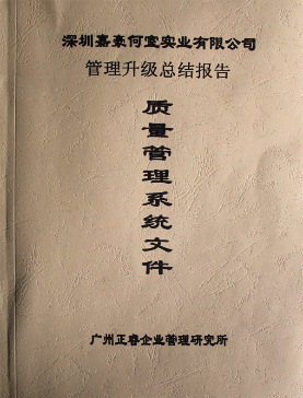 2007年5月深圳市嘉豪何室實(shí)業(yè)有限公司推行全面管理升級(jí)